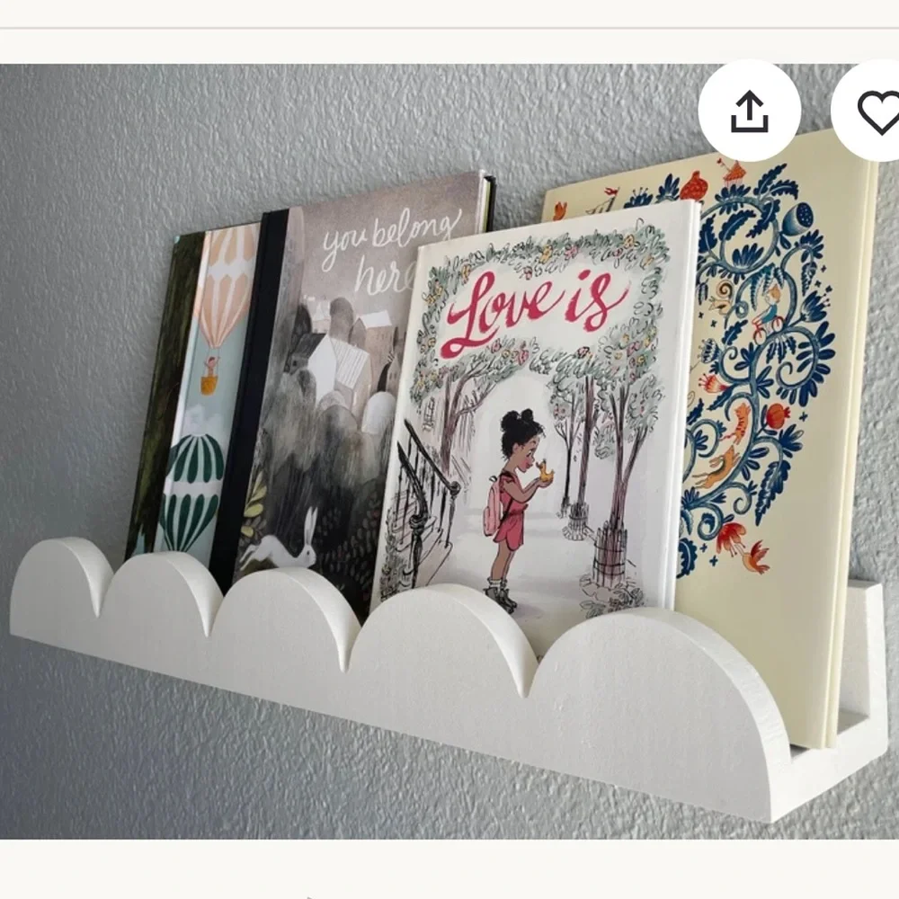 Scalloped floating shelf nursery NWOT